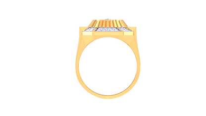 Éclat Octave Radiant – 0.74 Ct Round Diamond Gold Ring