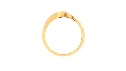 Eclat Golden Leaf Whisper Ring – 0.26 Ct Round Diamonds