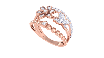 Eclat Butterfly Bloom Ring In Rose Gold With 0.29 Ct Sparkling Diamonds  – Enchanted Grace