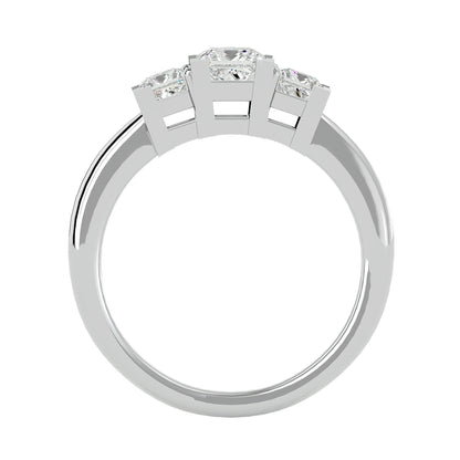 Trilune Croissante Crescent – 1.32ct Princess Diamond Gold Ring