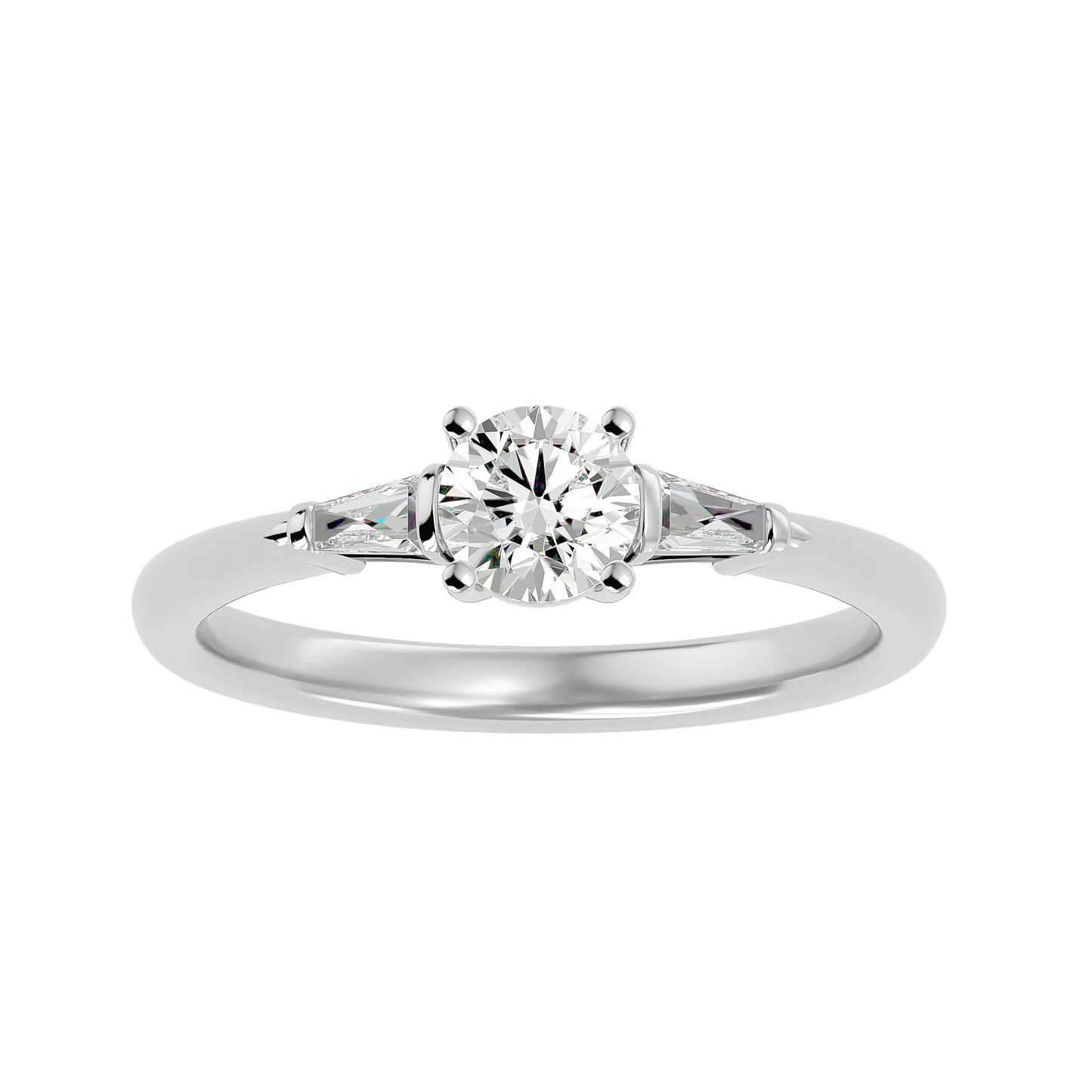 Lumière Brilliance Halo- 0.68 Ct Round Diamond Gold Ring