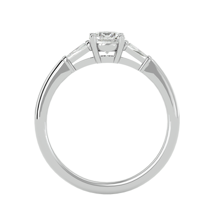 Lumière Brilliance Halo- 0.68 Ct Round Diamond Gold Ring