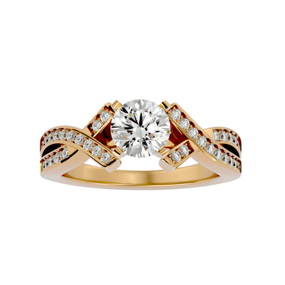Artisan Beautiful – 2.2ct Round Diamonds Gold Ring
