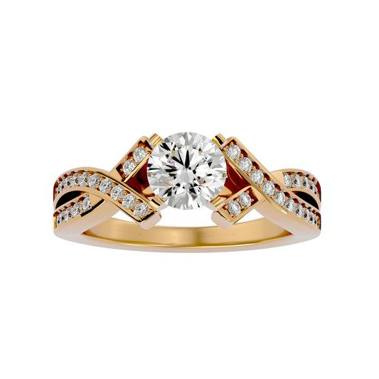 Artisan Beautiful – 2.2ct Round Diamonds Gold Ring