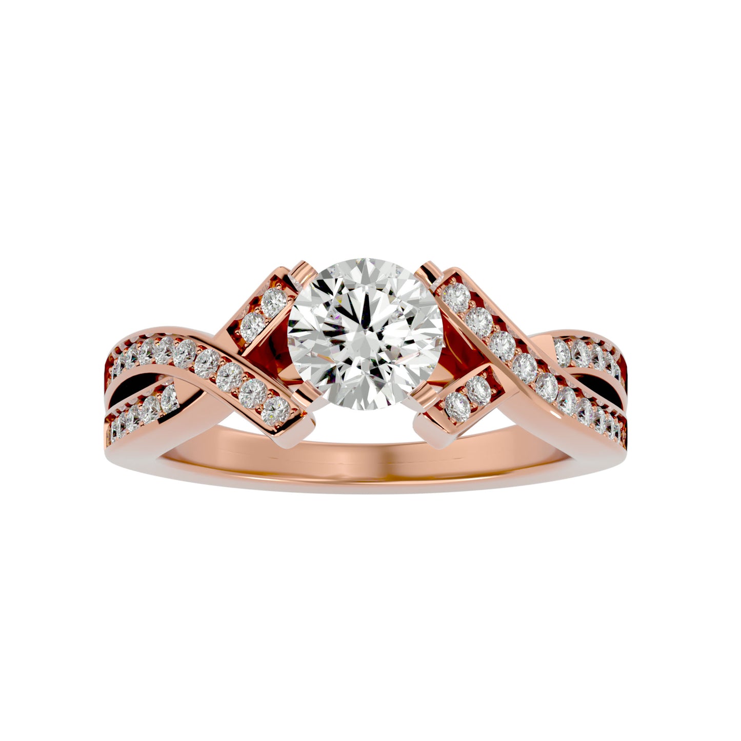 Artisan Beautiful – 2.2ct Round Diamonds Gold Ring