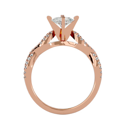 Artisan Luxe Knot  – 0.79 Ct Round Diamonds Gold Ring