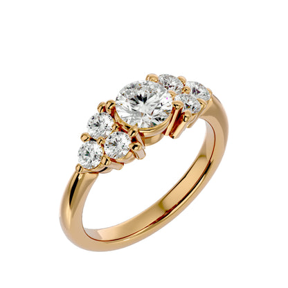 1.75 ct Seven-Stone Diamond Ring in Yellow Gold – Radiance in Every Facet