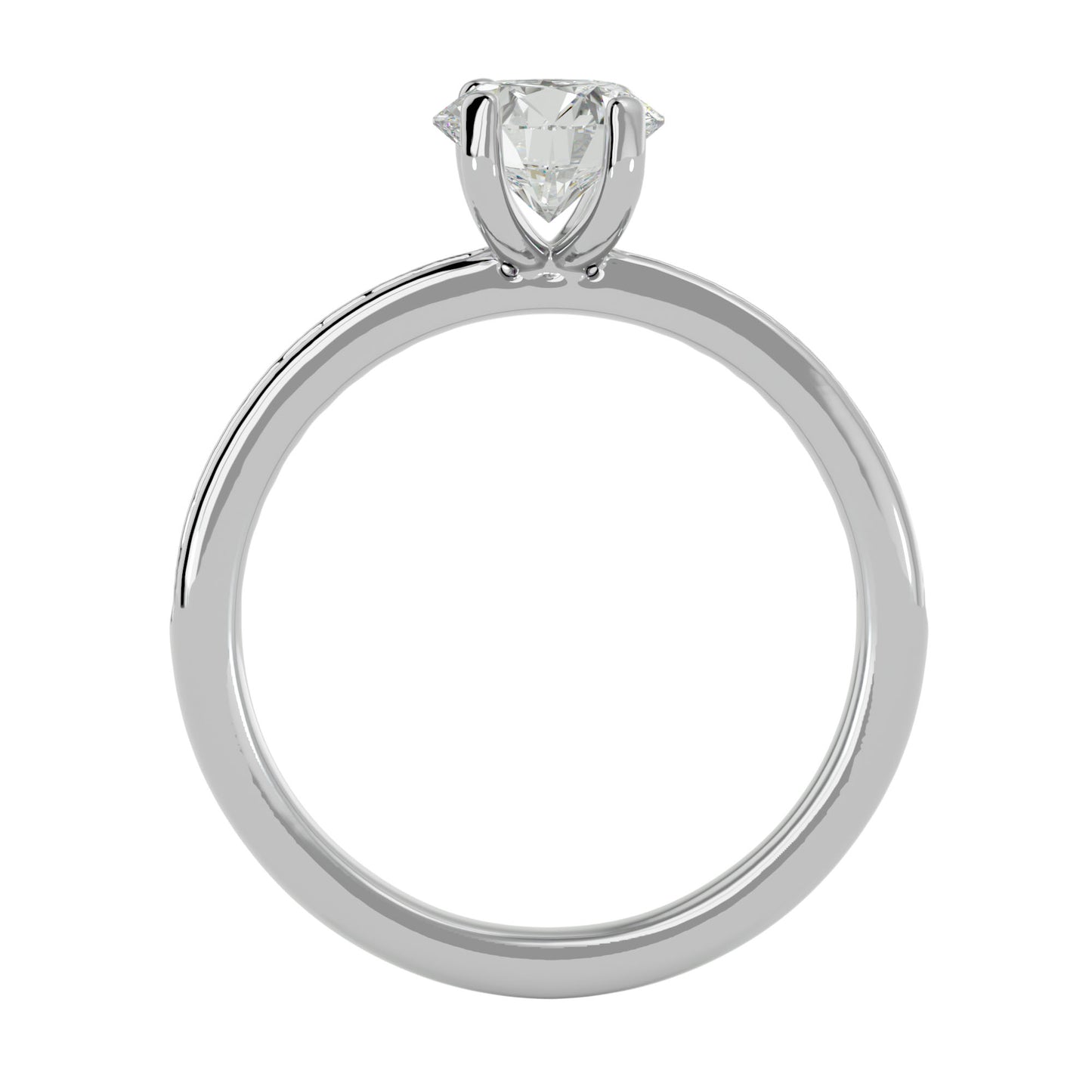 Iconique Timeless Solitaire Band-1.57 Ct Round Diamond Gold Ring