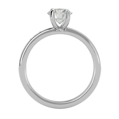Iconique Timeless Solitaire Band-1.57 Ct Round Diamond Gold Ring