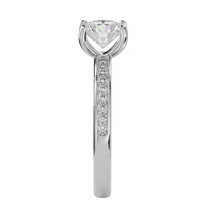 Iconique Timeless Solitaire Band-1.57 Ct Round Diamond Gold Ring
