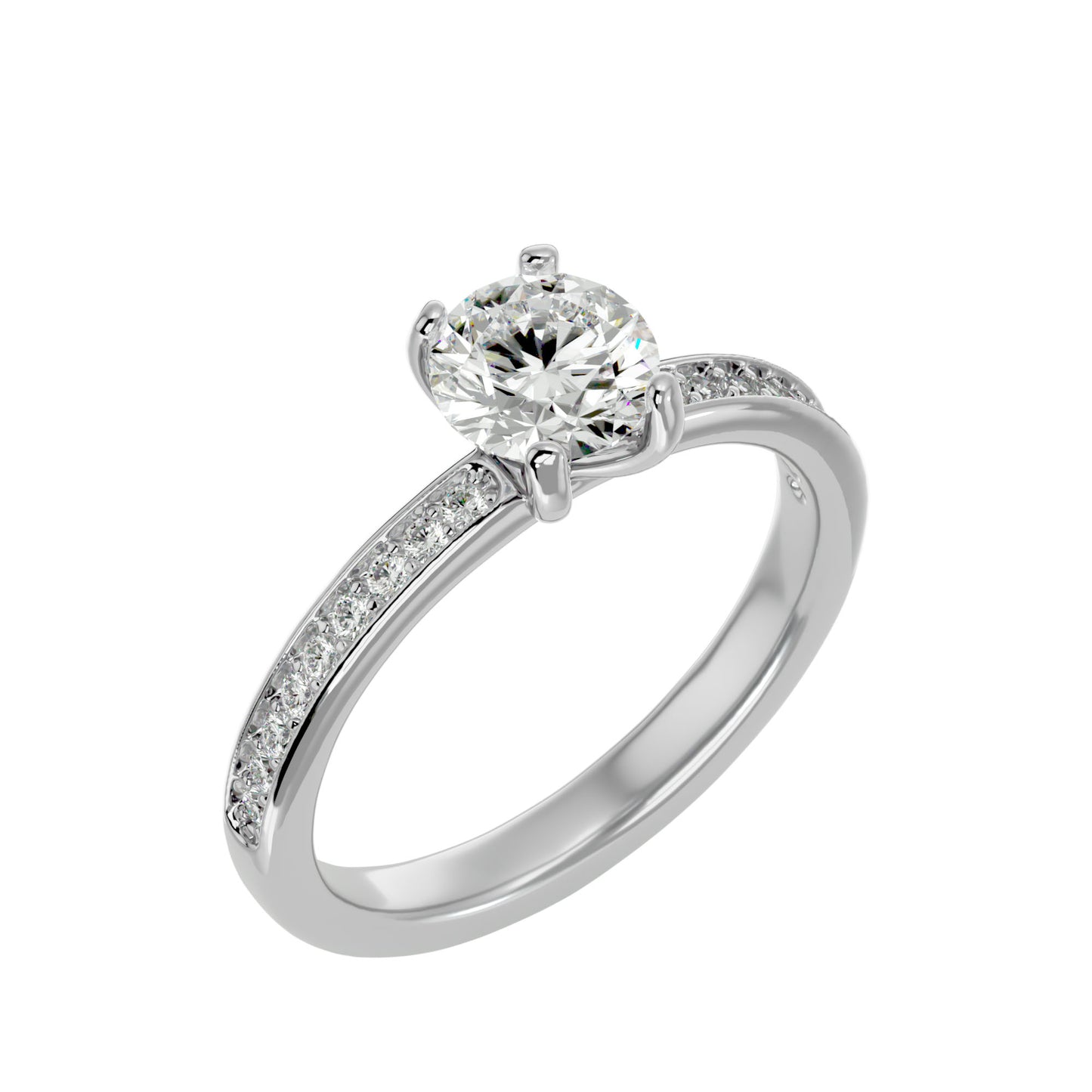 Iconique Timeless Solitaire Band-1.57 Ct Round Diamond Gold Ring