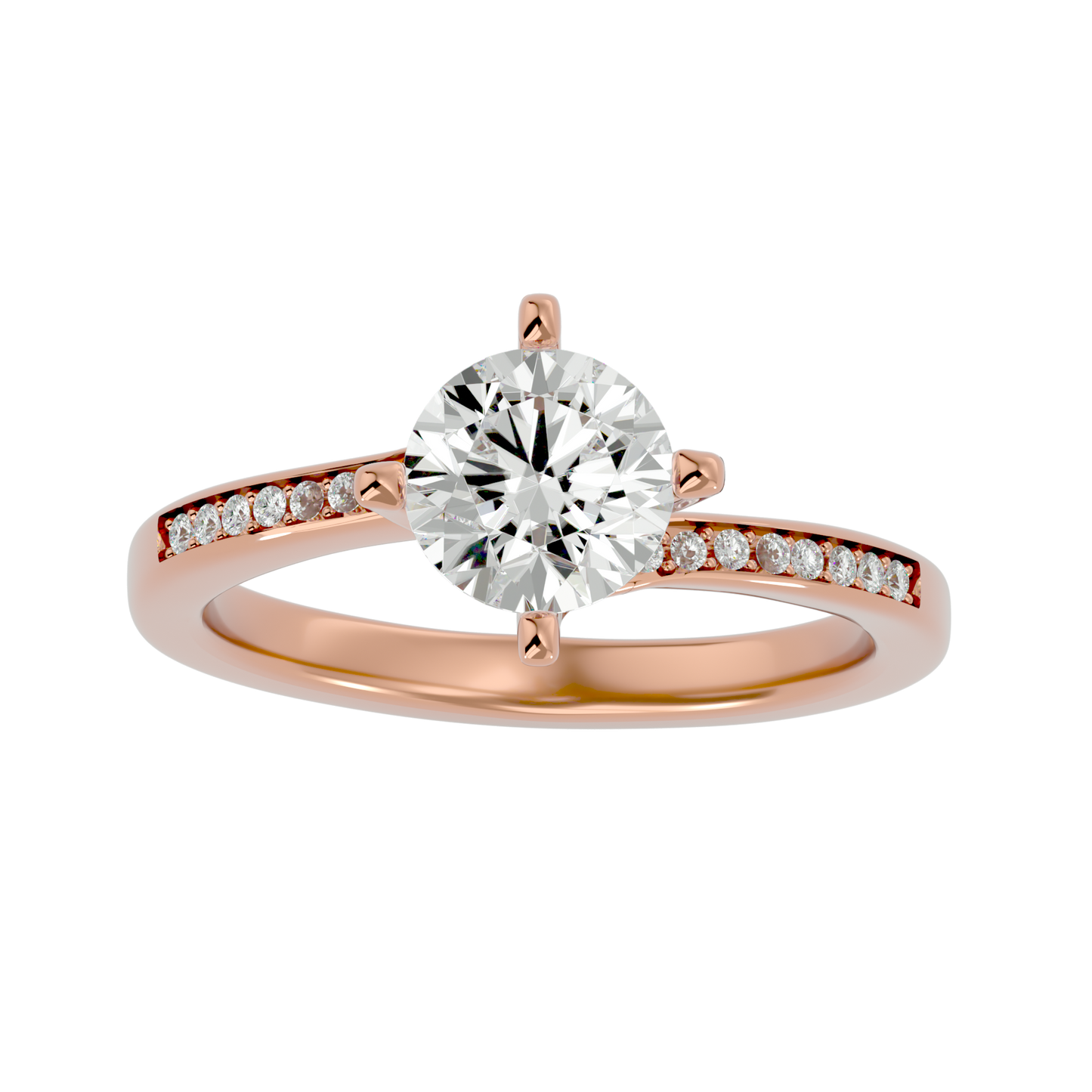 Iconique Signature Solitaire – 1.15ct Round Diamonds Gold Ring