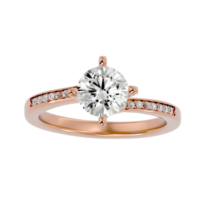Iconique Signature Solitaire – 1.15ct Round Diamonds Gold Ring