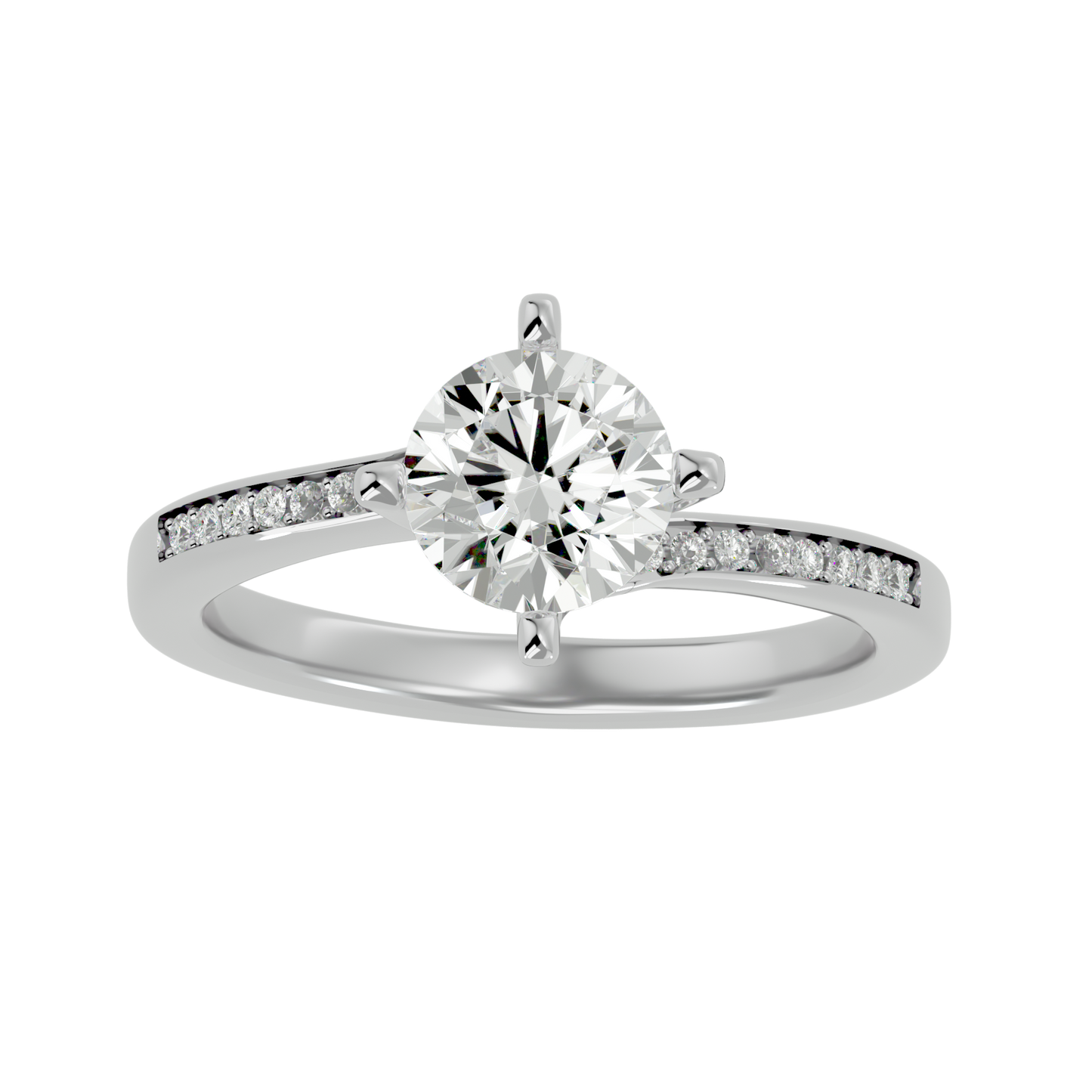 Iconique Signature Solitaire – 1.15ct Round Diamonds Gold Ring