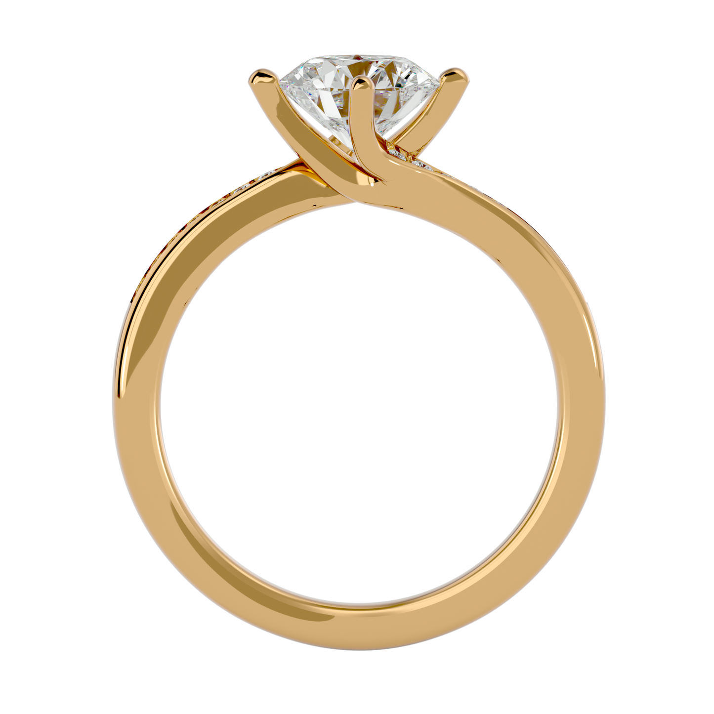 Iconique Signature Solitaire – 1.15ct Round Diamonds Gold Ring