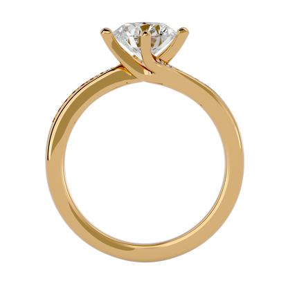 Iconique Signature Solitaire – 1.15ct Round Diamonds Gold Ring