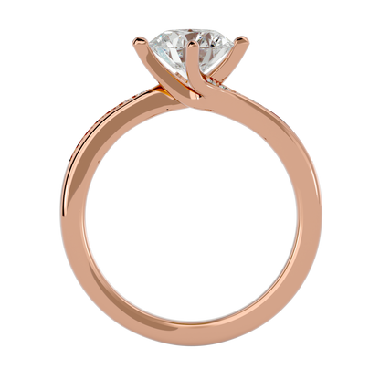 Iconique Signature Solitaire – 1.15ct Round Diamonds Gold Ring
