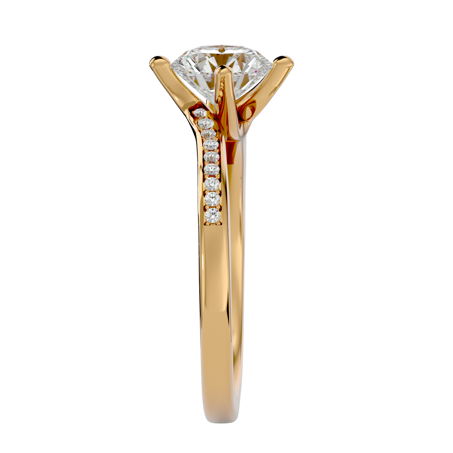 Iconique Signature Solitaire – 1.15ct Round Diamonds Gold Ring