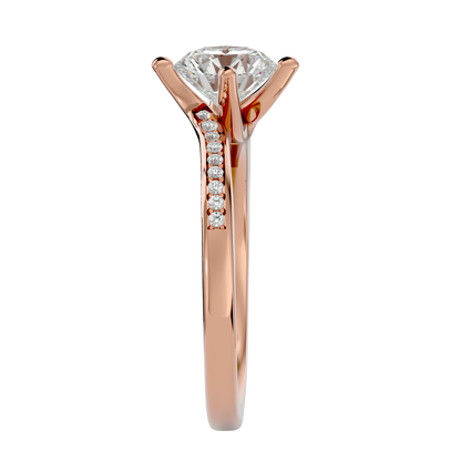 Iconique Signature Solitaire – 1.15ct Round Diamonds Gold Ring