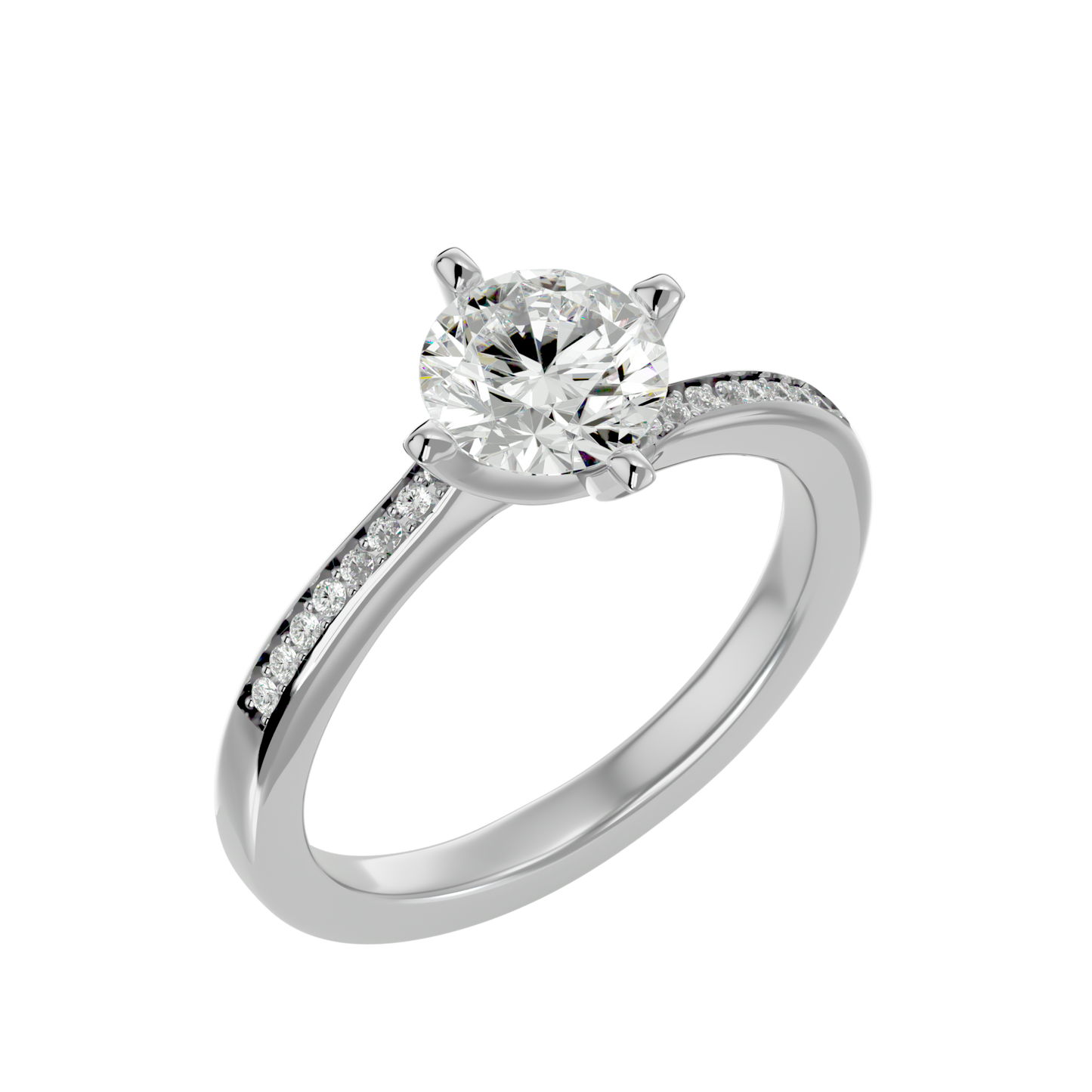 Iconique Signature Solitaire – 1.15ct Round Diamonds Gold Ring
