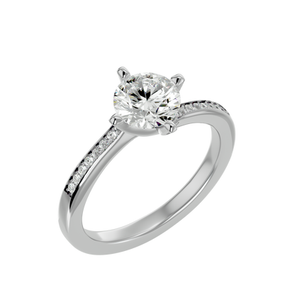 Iconique Signature Solitaire – 1.15ct Round Diamonds Gold Ring