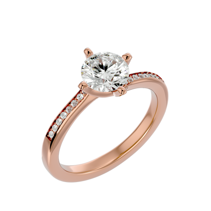 Iconique Signature Solitaire – 1.15ct Round Diamonds Gold Ring