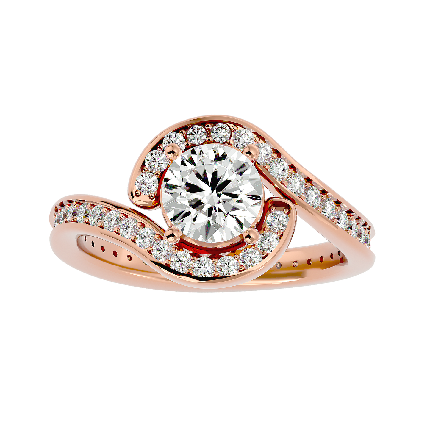 Iconique Beautiful Halo- 1.64 Ct Round Diamond Gold Ring