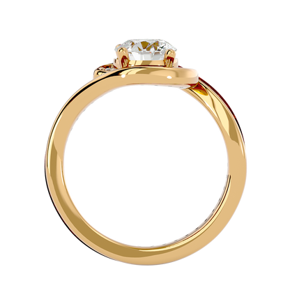 Iconique Beautiful Halo- 1.64 Ct Round Diamond Gold Ring