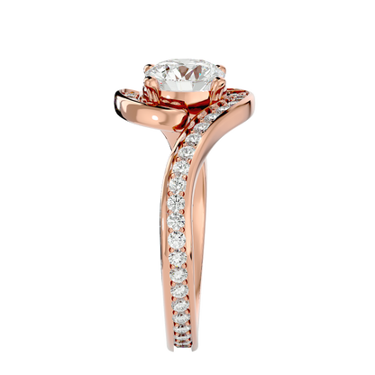 Iconique Beautiful Halo- 1.64 Ct Round Diamond Gold Ring