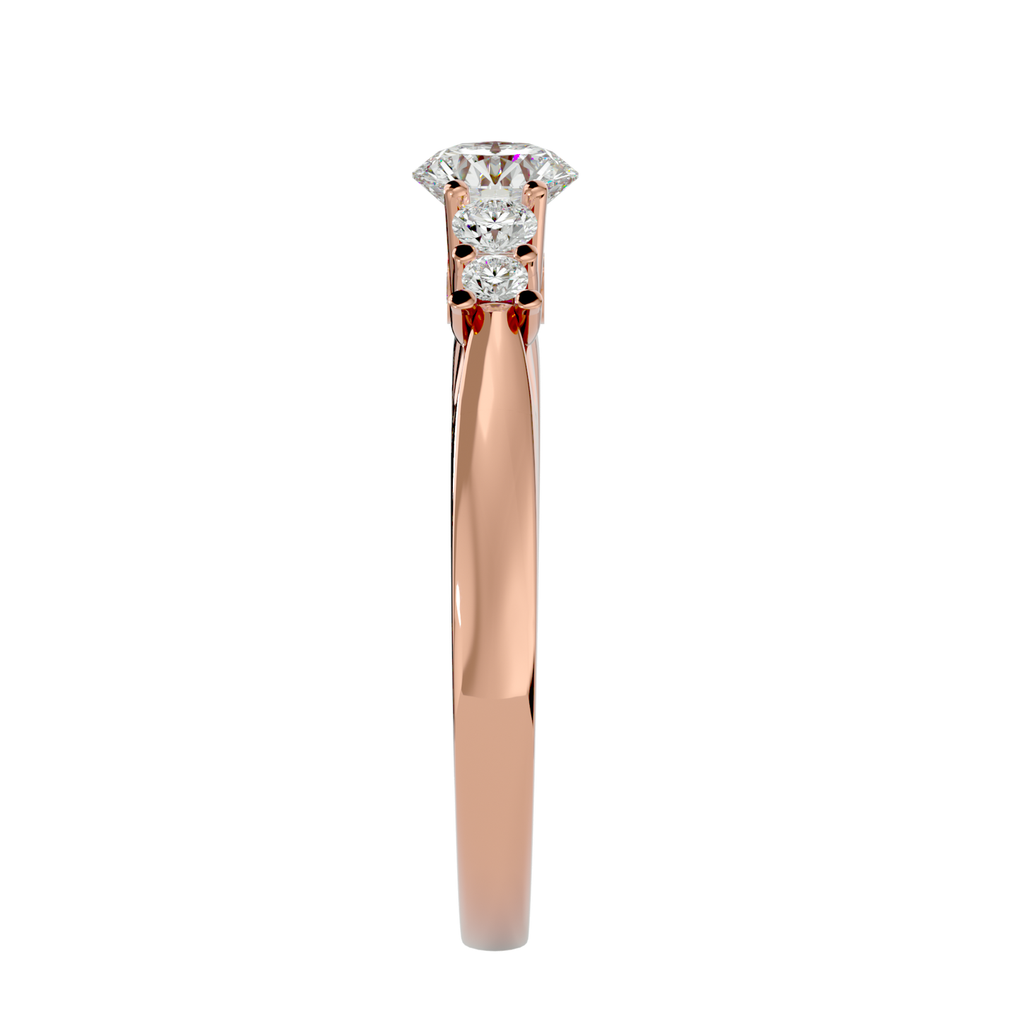 Lumière Beautiful Halo - 0.69 Ct Round Diamond Gold Ring