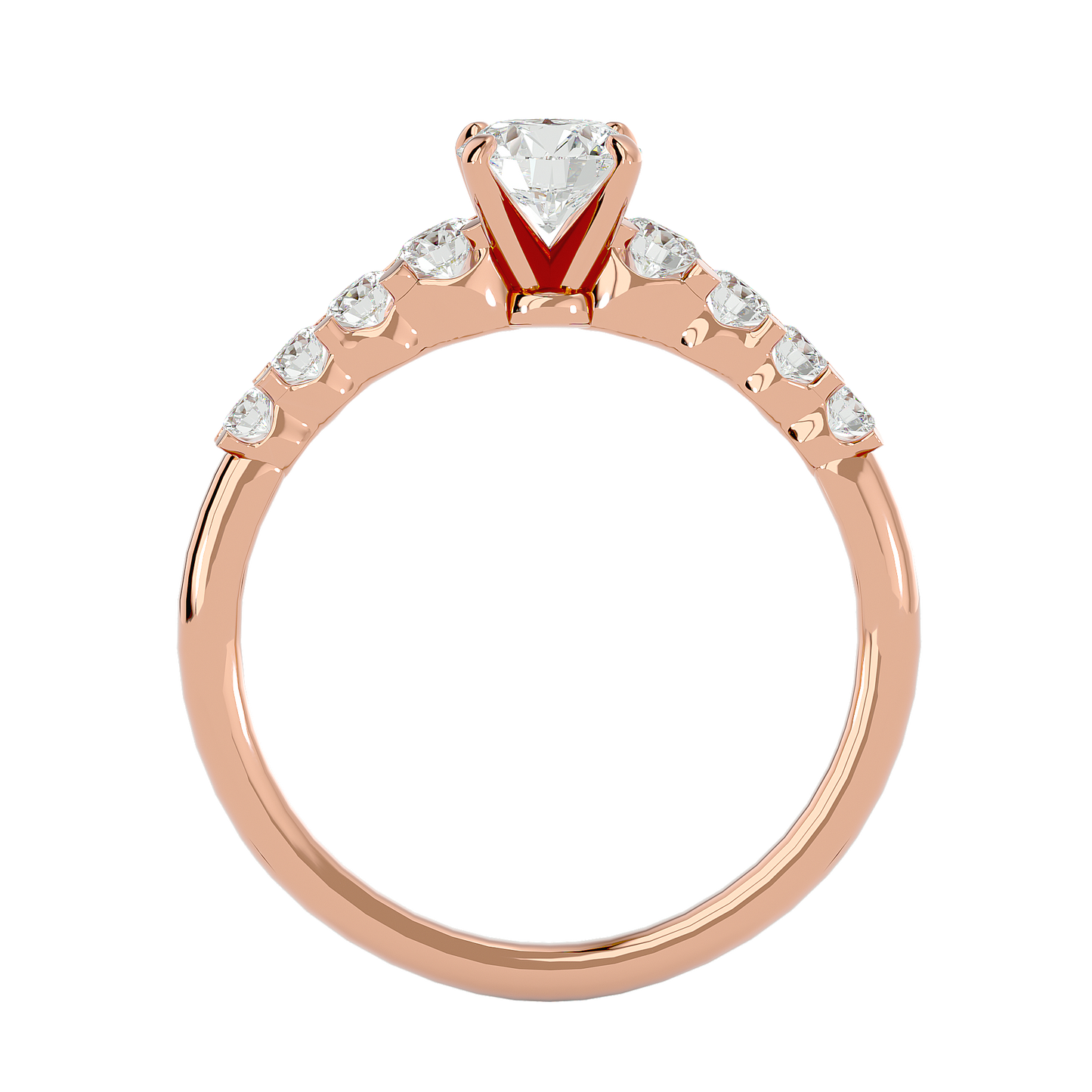 Lumière Beautiful Halo - 1.1 Ct Round Diamond Gold Ring