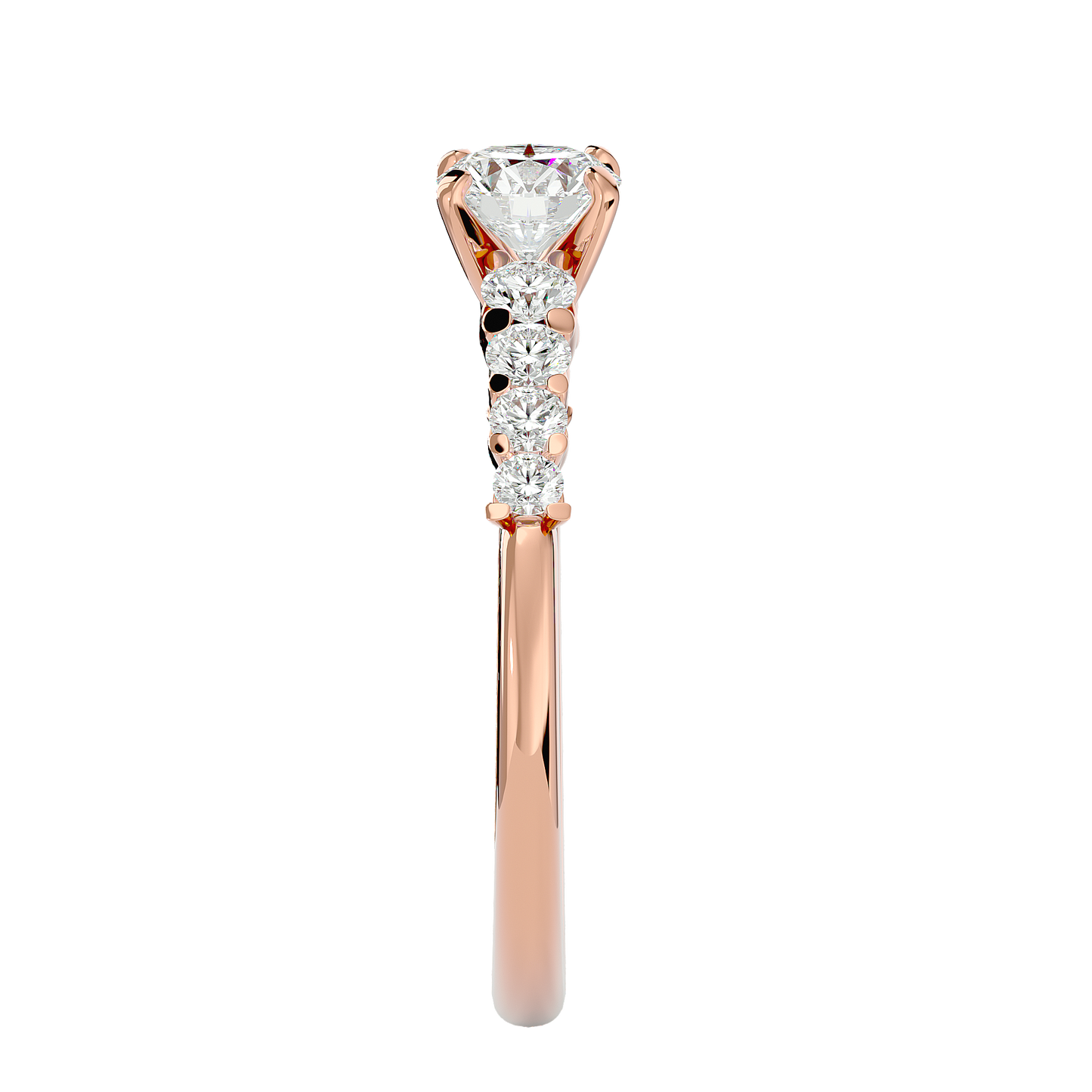 Lumière Beautiful Halo - 1.1 Ct Round Diamond Gold Ring