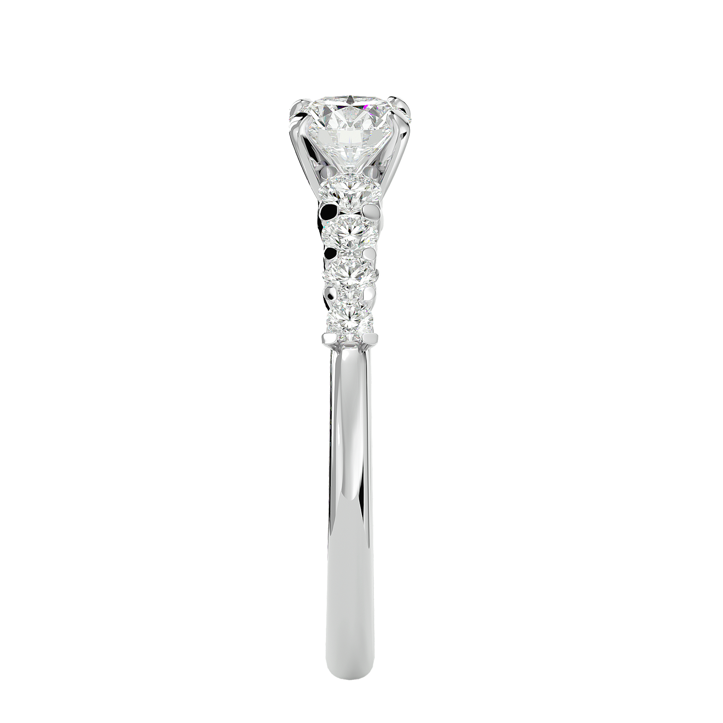 Lumière Beautiful Halo - 1.1 Ct Round Diamond Gold Ring