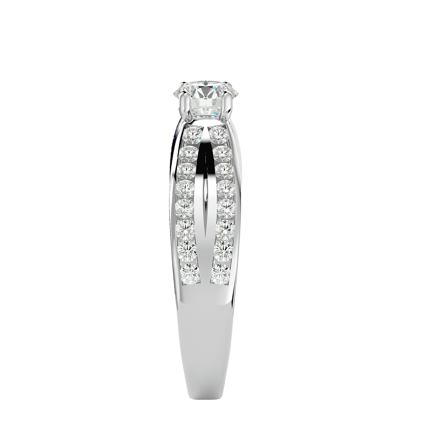 Lumière Beautiful Halo - 1.1 Ct Round Diamond Gold Ring