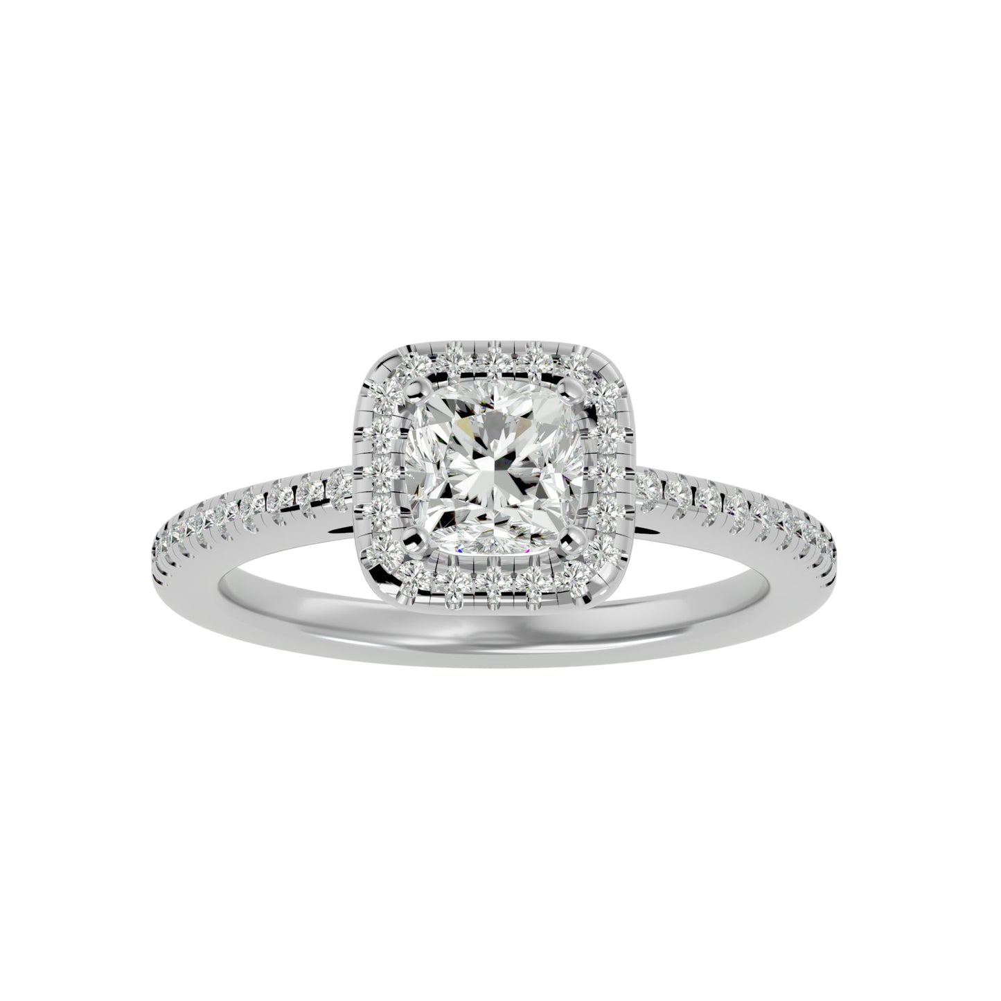 Lumière Beautiful Halo Ring- 1.68 Ct Round Diamond Gold Ring