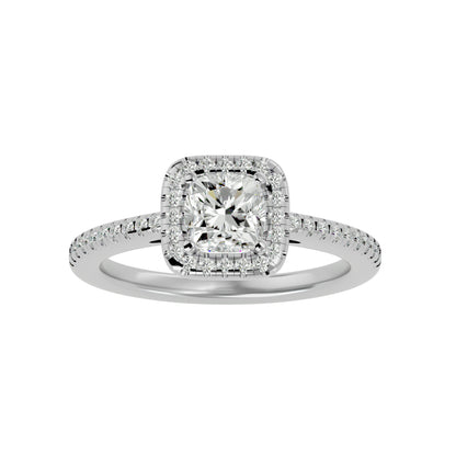 Lumière Beautiful Halo Ring- 1.68 Ct Round Diamond Gold Ring