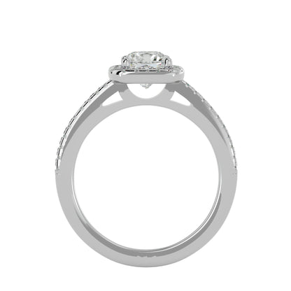 Lumière Beautiful Halo Ring- 1.68 Ct Round Diamond Gold Ring