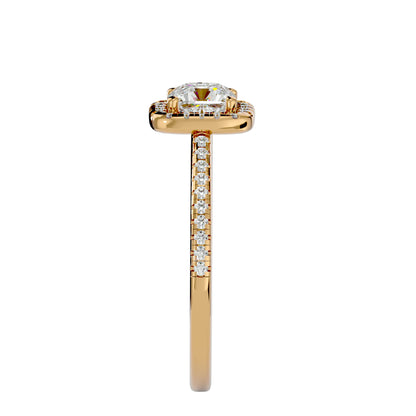 Lumière Beautiful Halo Ring- 1.68 Ct Round Diamond Gold Ring