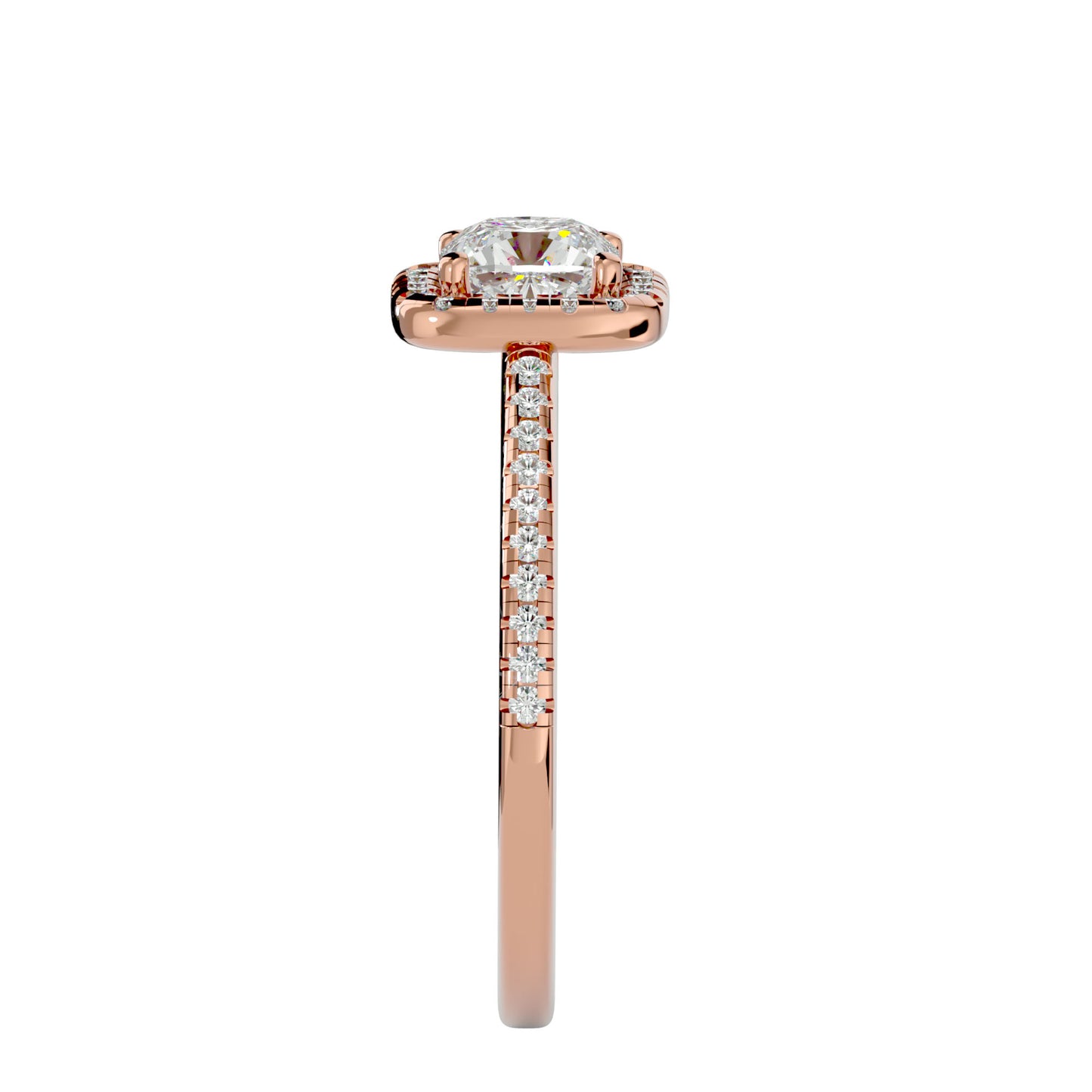 Lumière Beautiful Halo Ring- 1.68 Ct Round Diamond Gold Ring