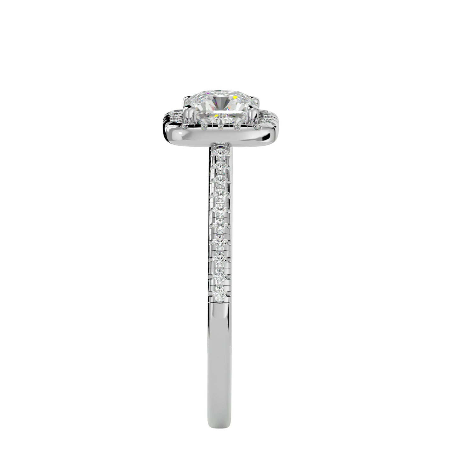 Lumière Beautiful Halo Ring- 1.68 Ct Round Diamond Gold Ring