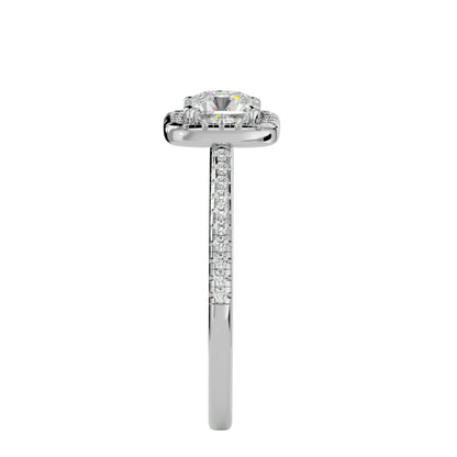 Lumière Beautiful Halo Ring- 1.68 Ct Round Diamond Gold Ring