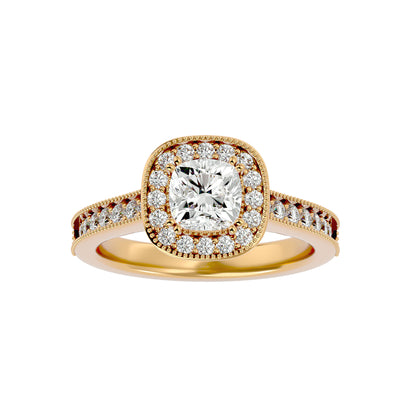 Lumière Beautiful-1.5 Ct Round Diamond Gold Ring