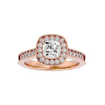 Lumière Beautiful-1.5 Ct Round Diamond Gold Ring