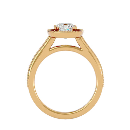 Lumière Beautiful-1.5 Ct Round Diamond Gold Ring