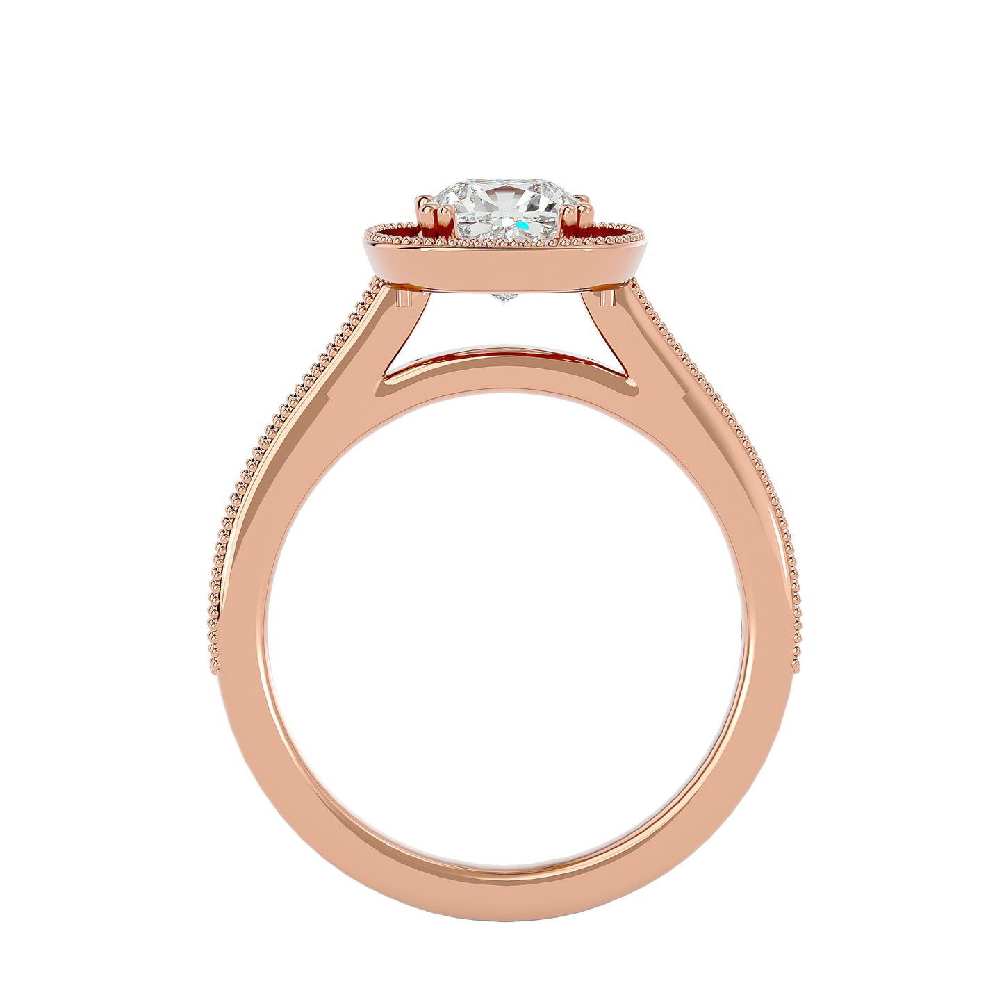 Lumière Beautiful-1.5 Ct Round Diamond Gold Ring