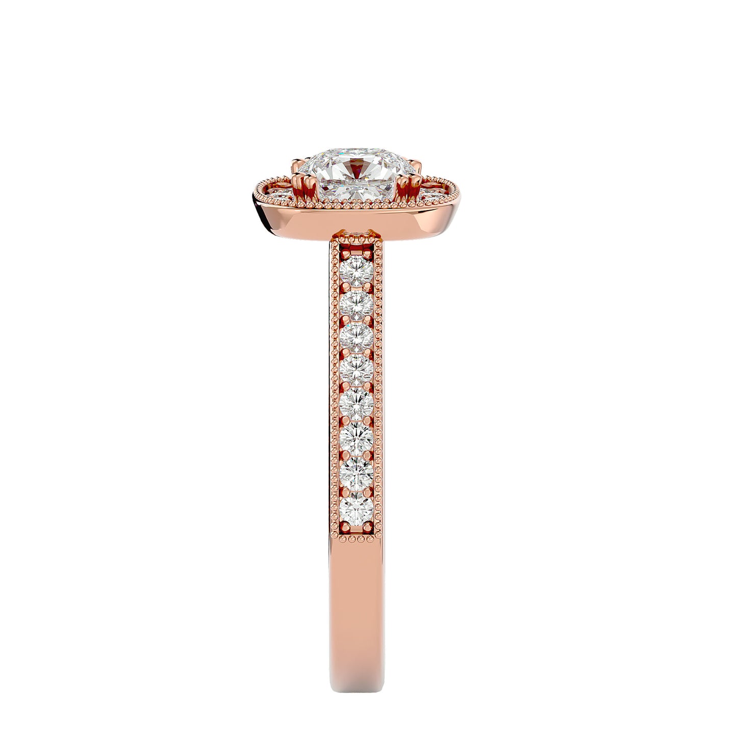 Lumière Beautiful-1.5 Ct Round Diamond Gold Ring