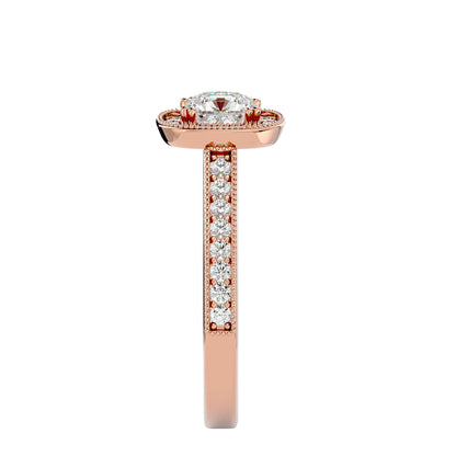 Lumière Beautiful-1.5 Ct Round Diamond Gold Ring