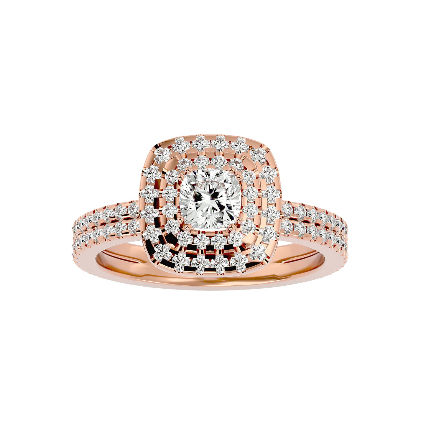 Lumière Beautiful-1.33 Ct Round Diamond Gold Ring
