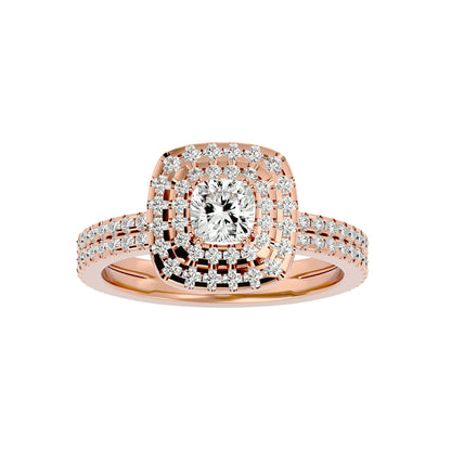 Lumière Beautiful-1.33 Ct Round Diamond Gold Ring