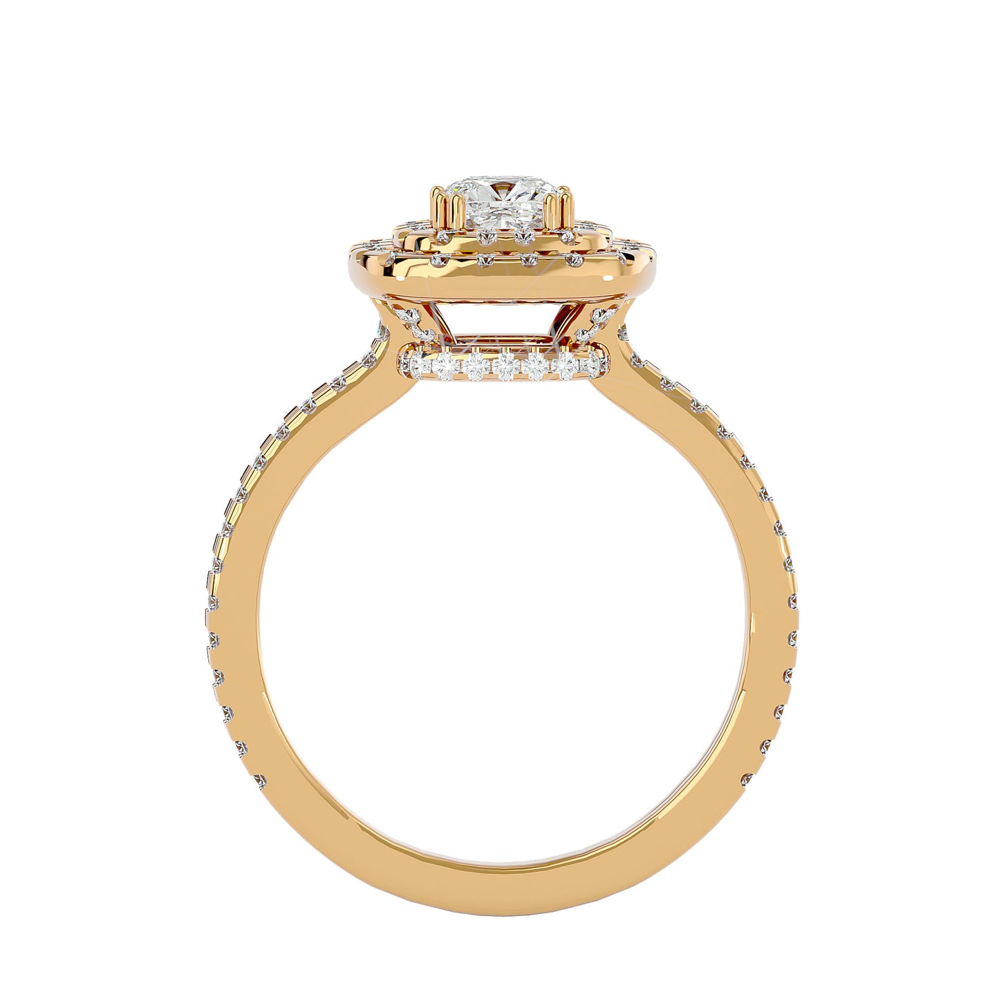 Lumière Beautiful-1.33 Ct Round Diamond Gold Ring